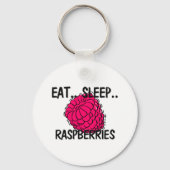 Eat Sleep RASPBERRIES Sleutelhanger (Voorkant)