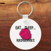 Eat Sleep RASPBERRIES Sleutelhanger (Voorkant)
