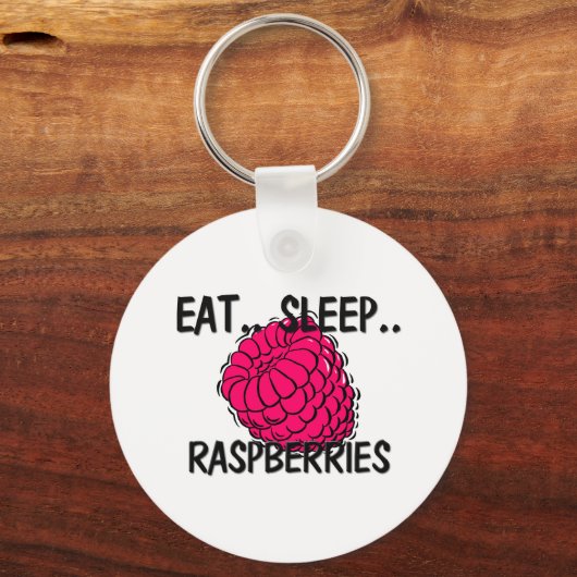 Eat Sleep RASPBERRIES Sleutelhanger (Voorkant)