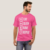 Eat Sleep Rave Herhalen T-shirt (Voorkant volledig)