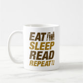 Eat Sleep Read Herhalen Koffiemok (Links)