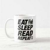 Eat Sleep Read Herhalen Koffiemok (Links)