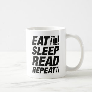 Eat Sleep Read Herhalen Koffiemok