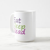 Eat Sleep Read Koffiemok (Voorkant links)
