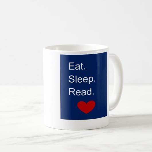 Eat Sleep Read mok (Voorkant rechts)