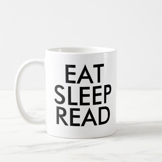 Eat Sleep Read mok | Kute Book Lover Slogan Mok (Links)