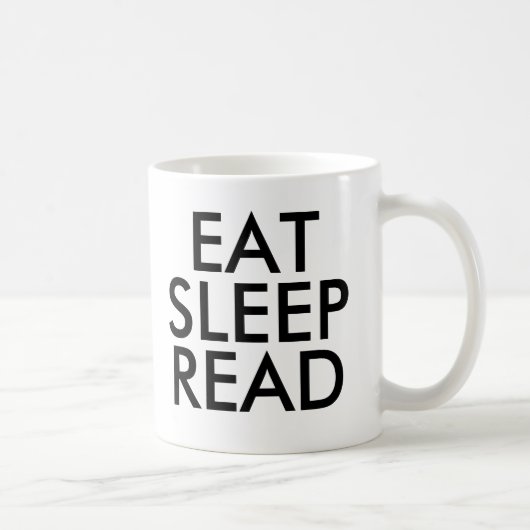 Eat Sleep Read mok | Kute Book Lover Slogan Mok (Rechts)