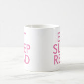 Eat Sleep Read mok | Kute Book Lover Slogan Mok (Center)