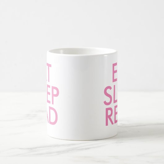 Eat Sleep Read mok | Kute Book Lover Slogan Mok (Center)