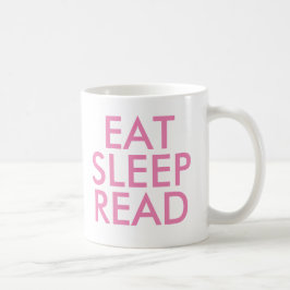 Eat Sleep Read mok | Kute Book Lover Slogan Mok