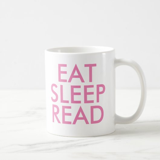 Eat Sleep Read mok | Kute Book Lover Slogan Mok (Rechts)