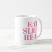 Eat Sleep Read mok | Kute Book Lover Slogan Mok (Voorkant rechts)