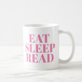 Eat Sleep Read mok | Kute Book Lover Slogan Mok