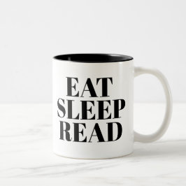 Eat Sleep Read mok | Kute Book Lover Slogan Mok
