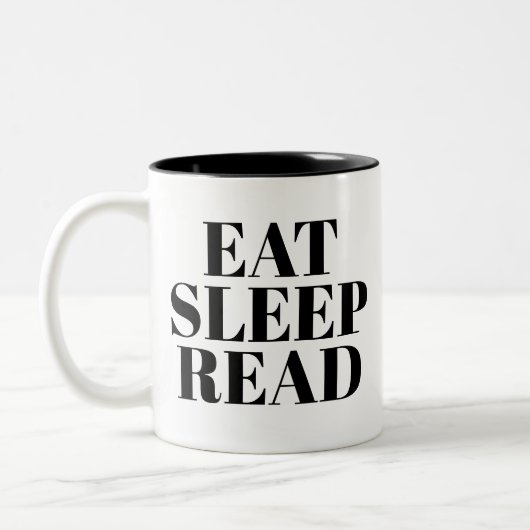 Eat Sleep Read mok | Kute Book Lover Slogan Mok (Links)