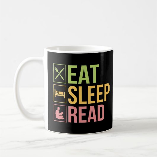 Eat Sleep Read Nrd Book Koffiemok (Links)