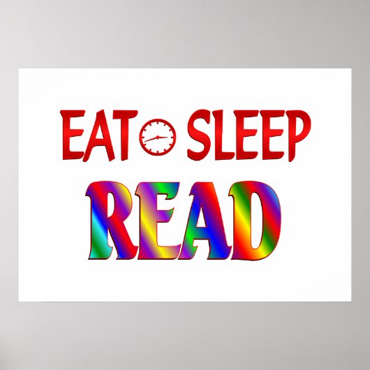 Eat Sleep Read Poster (Voorkant)