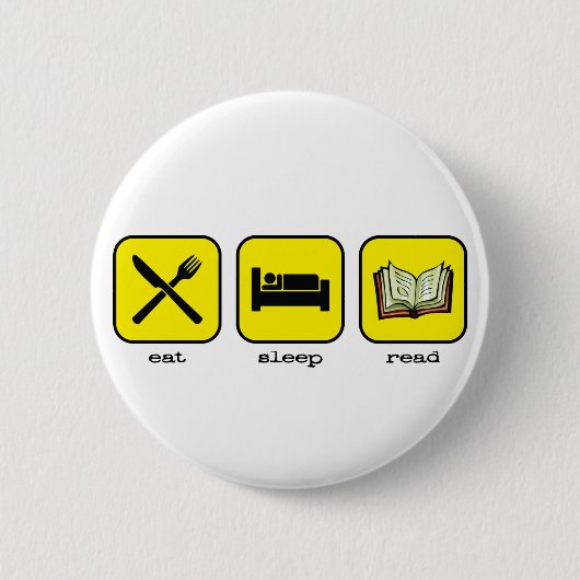 Eat Sleep Read Ronde Button 5,7 Cm (Voorkant)