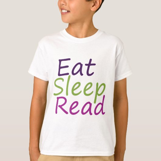 Eat Sleep Read T-shirt (Voorkant)