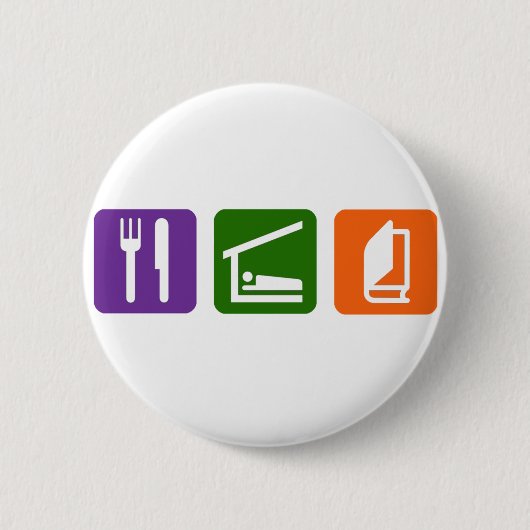 Eat Sleep Reading 2 Ronde Button 5,7 Cm (Voorkant)