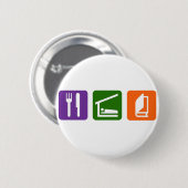 Eat Sleep Reading 2 Ronde Button 5,7 Cm (Voorkant /achterkant)