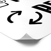 Eat Sleep Reconcile Funny Accounting Poster (Hoek)