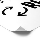 Eat Sleep Reconcile Herhaal Grappig Boekhoudkundig Poster (Hoek)