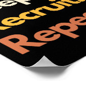 Eat Sleep Recruiter Herhaal Funny Recruiter Poster (Hoek)