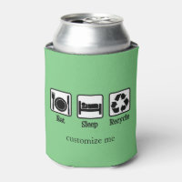 Eat Sleep Recyclen Cute Custom Recycling Green