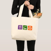 Eat Sleep Recyclen Grote Tote Bag (Voorkant (product))
