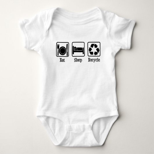 Eat Sleep Recyclen Romper (Voorkant)