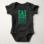 Eat Sleep Reef Herhaal Scuba Diver Apparel Dive Romper (Voorkant)