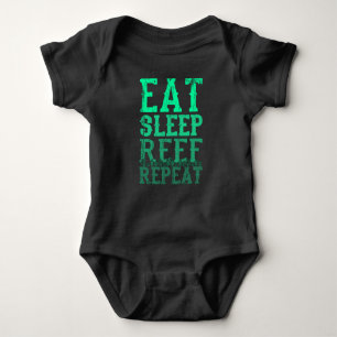 Eat Sleep Reef Herhaal Scuba Diver Apparel Dive Romper