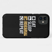 Eat Sleep Rehearings Herhalen Case-Mate iPhone Case (Achterkant (horizontaal))