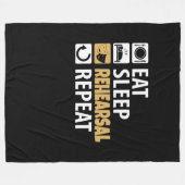 Eat Sleep Rehearings Herhalen Fleece Deken (Voorkant (Horizontaal))