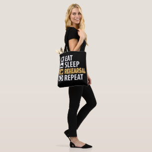 Eat Sleep Rehearings Herhalen Tote Bag