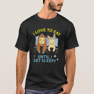 eat sleep repeat cute dreaming Sloth rabbit T-shirt