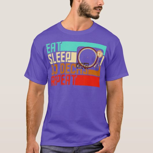 Eat Sleep Repeat DJ Decks T-shirt (Voorkant)