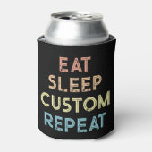 Eat Sleep Repeat Personalized Gift  Blikjeskoeler (Blikje Voorkant)