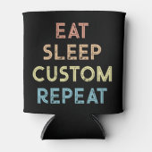 Eat Sleep Repeat Personalized Gift  Blikjeskoeler (Voorkant)