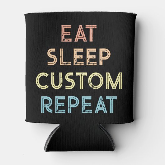 Eat Sleep Repeat Personalized Gift  Blikjeskoeler (Voorkant)