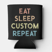 Eat Sleep Repeat Personalized Gift  Blikjeskoeler (Achterkant)