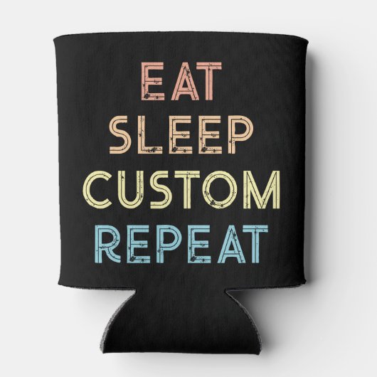 Eat Sleep Repeat Personalized Gift  Blikjeskoeler (Achterkant)