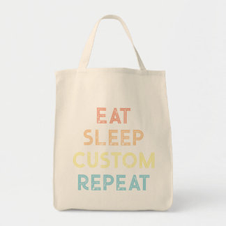 Eat Sleep Repeat Personalized Gift  Tote Bag