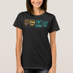 Eat Sleep Repeat Taekwondo Tai Chi Martial Arts Fi T-shirt