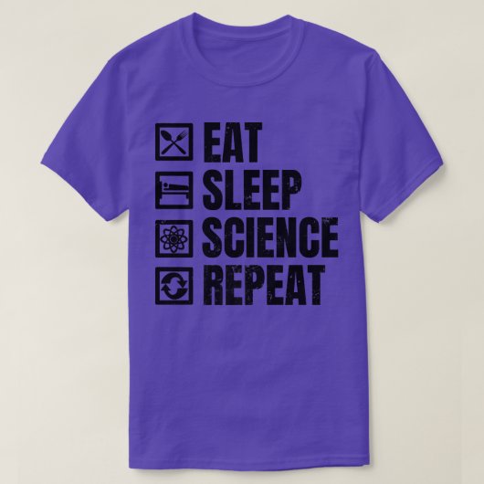 Eat Sleep Repeted Design DNA Science Premium T-shirt (Design voorkant)