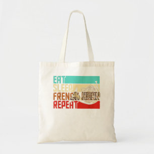  Eat Sleep Repeteren Franse hoorn4 Tote Bag