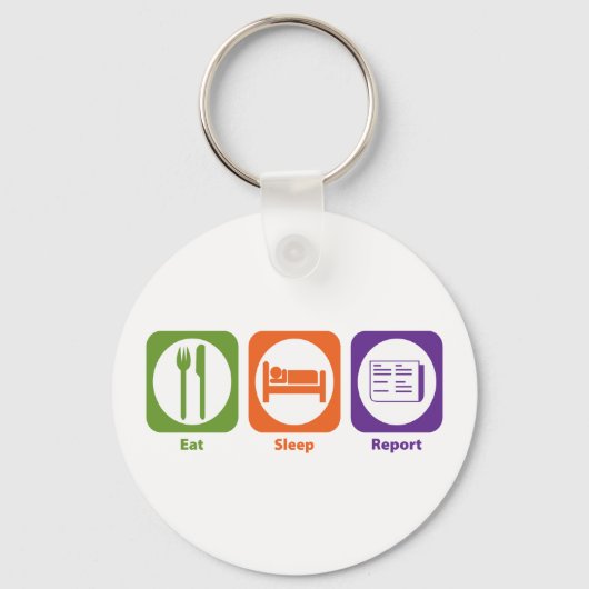 Eat Sleep Report Sleutelhanger (Voorkant)