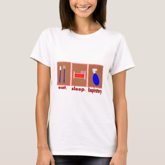 Eat Sleep Respiratory T-shirt (Voorkant)