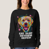 Eat Sleep Retrieve Repeat Labrador Retriever  Lab  Trui (Voorkant)